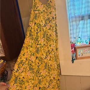 Old Navy Yellow Floral Dress